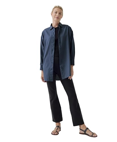 Pact Organic Cotton Women's Lightweight Oversized Shirt French Navy
