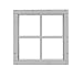 Square Shed Window 12" X 12" White Flush Mount, Playhouse Windows, Chicken Coop Windows