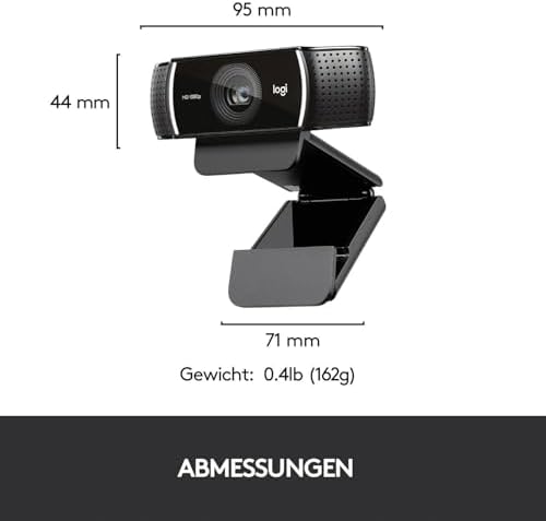 Logitech C922 PRO HD Web Kamerası, 1080p/30 FPS Çözünürlük, RightLight 2 ile Otomatik Işık Düzeltme, Çift Gürültü Önleyici Mikrofon, Premium XSplit Lisanslı, Siyah - Görsel 5