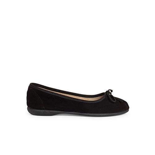 Pisamonas Bailarinas Manoletina Serraje Lazo Fino Talla 28 Color Negro