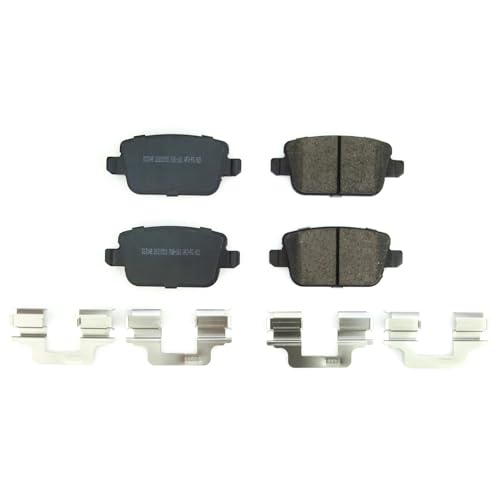 Image of PowerStop Rear Brake Pads for Land Rover LR2 2008-12 - Z17 Ceramic Brake Pads with Installation Hardware, 17-1314B
