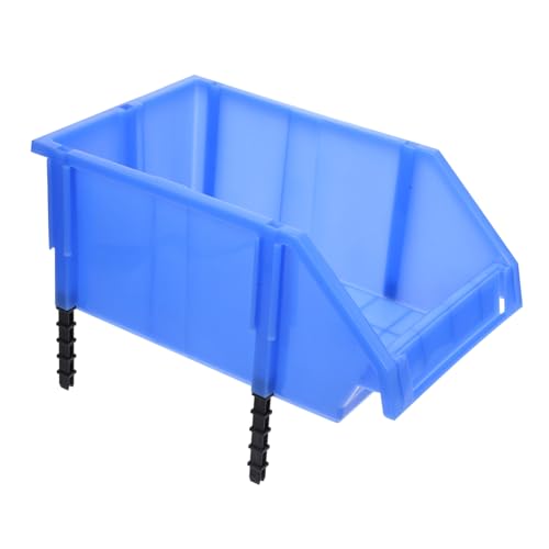 SEWACC Caja de Almacenamiento de Plástico para Herramientas con Compartimentos Organizador de Tornillos y Accesorios Bin para Almacenaje de Pequeñas Color Azul para Reducidos
