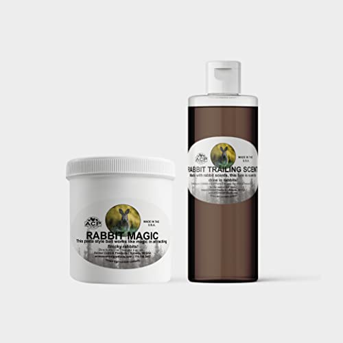 Animal Control Products Rabbit Variety Pack | Rabbit Magic & Rabbit Trailing Scent for Catching Finicky Rabbits in Gardens Yards Potting Shed Greenhouse