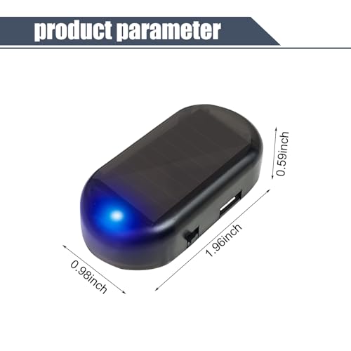 image for dawfall 1 PC LED Car Solar Alarm Safety Light with USB Port, Anti-thef