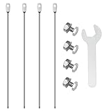 Eyoloty 4 Pack Metal Sign Stakes, 12' Galvanized with Screw & Wrench, for Corrugated...