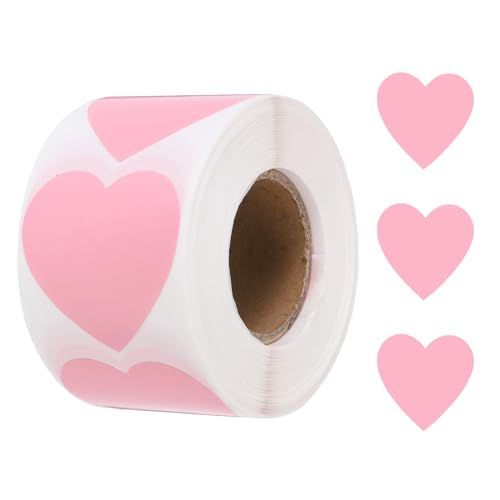 Autocollants cœur rose 3,8 cm uxcell à adhésif repositionnable doux | Lot de 500