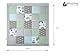 Medi Partners Krabbeldecke für Baby Spielmatte 100% Baumwolle Krabbelmatte - 120x120cm Krabbeldeck Dick Weich Decke Laufgittereinlage Babydecke Minky Waffel Spielbogen (Mint Zoo)