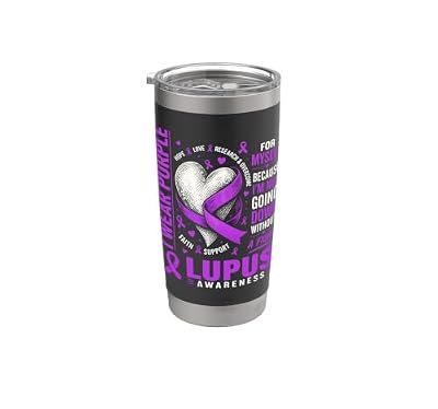 Purple Ribbon Warrior Lupus Stainless Steel Insulated Tumbler