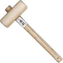 KAKURI Japanese Wooden Mallet Hammer 42mm - Wood Mallet for Woodworking, Joinery, Chiseling, and Carving - Heavy Duty Round Head - Made in Japan