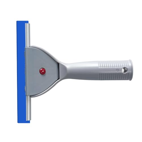 Image of Window Glass Cleaning Squeegee Rubber Scraper for Car Home Bathroom Cleaning (6IN /15CM, Blue)
