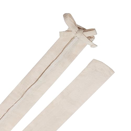 Image of Aspen Creative 15010-11A, 4' Cornsilk Faux Silk Fabric Cord & Chain Cover, Easy to Install for Lighting Fixture, Cable Management, Lamp Wire Cover