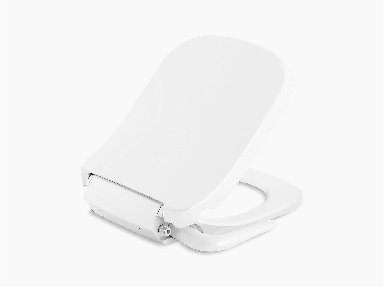 Kohler PureClean Bidet Toilet Seat - Square Shaped, White - Toilet Seat for Bathroom - Retractable Wand with Front and Rear Wash - Adjustable Spray Position and Pressure - Quiet Closing Seat 8196IN-0-image-17