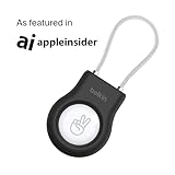 Belkin Apple AirTag Secure Holder w/Wire Cable, Scratch-Resistant AirTag Case w/Allen Key Locking System, Protective AirTag Keychain Accessory for Keys, Luggage, Pets, & More - Black/White (4-Pack) - Image 2
