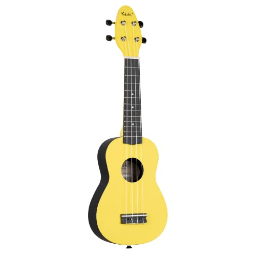 Ortega Guitars Ukulélé Soprano jaune – Keiki K2 – Kit de démarrage incluant Accordeur, Courroie, 5 Médiators Medium et… - Les Beatles, Paul McCartney, John Lennon, RIngo Starr, George Harrison Ortega Guitars Ukulélé Soprano jaune - Keiki K2 - Kit de démarrage incluant Accordeur, Courroie, 5 Médiators Medium et… – Image 3
