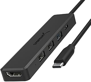 Sabrent Multi-Port USB Type-C Hub With 4k HDMI | Power Delivery (60 Watts) | 1 USB 3.0 Port | 2 USB 2.0 Ports (HB-TC5P)