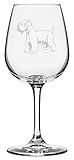 Soft Coated Wheaten Terrier Dog Themed Etched 12.75oz Libbey Wine Glass