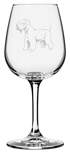 Soft Coated Wheaten Terrier Dog Themed Etched 12.75oz Libbey Wine Glass