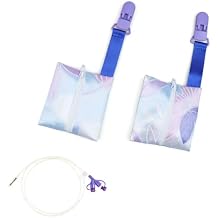 rainbowstar 2 pack Feeding Tube Pouch with Zip for NJ Nasogastric Tube Storage Pocket NG Tube Holder Waterproof