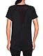 Wayleb Sportshirt Damen Kurzarm V-Ausschnitt Fitness T-Shirt Oberteile Einfarbig Laufshirt Back Mesh Leichtes Atmungsaktiv Shortsleeve Gym Yoga Top, Schwarz XL