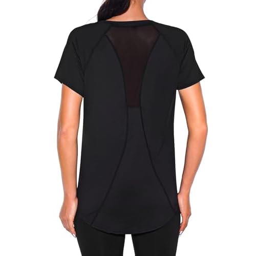 Gym Tops Women Sports Yoga Running Top V Neck Quick Dry Fitness T-Shirt Ladies Short Sleeve Exercise Tee Shirts