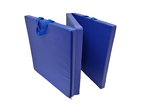 FixtureDisplaysÂ® Blue 6' Exercise Tri-Fold Gym Mat For Gymnastics, Aerobics, Yoga, Martial Arts, Crawling, Dance 16957-BLUE-NF