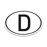 magnetschilder pkw Das Produkt - Länderkennzeichen Sticker D in Schwarz und Weiß