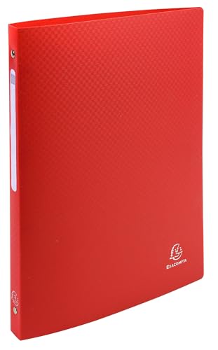Classeur souple A4 4 anneaux Exacompta lot de 20 classeurs rouges opaques de bureau