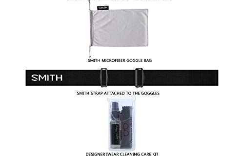 Smith Skyline Black/Chromapop Everyday Red Mirror Medium Fit Ski Goggles For Men For Women + Bundle With Designer Iwear Complimentary Eyewear Kit #TOP3