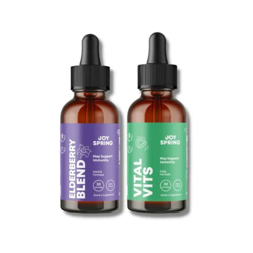 Joyspring Natural Elderberry Drops For Kids To Aid Immune Function And Daily Multivitamin With Burdock Root & Elderberry For Kids Immune Booster - Everyday Essentials #TOP11