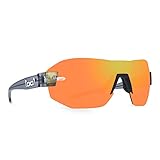 Gloryfy unbreakable eyewear (G11 Radical red) - Unzerbrechliche Sonnenbrille, Sport, Rahmenlos, Damen, Herren, Grau-Rot