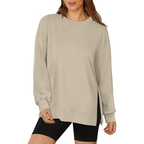 Aokosor Women's Long Sleeve Sweatshirt with Zipper Cover
