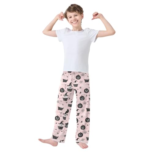 Abstract Wacky Skeleton Pumpkins Boys Pants for Kids Jogger Pants with Pockets S3