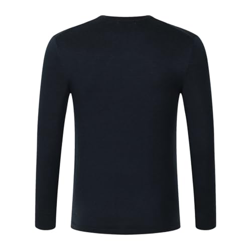 Men Wool Crew Neck Sweater Merino Wool V-Neck Sweaters Knit Long Sleeve Classic Pullover2