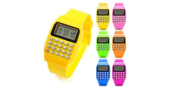BuySasta Digital Smart Calculator Watch Kids for - Boy & Girl (Multi - Color) - 1 PCS
