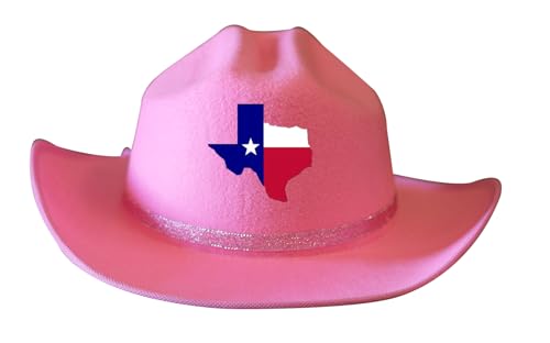 Aeromax Cowgirl Hat Pink Sparkle & Bandanna with Rodeo Texas Shape Logo
