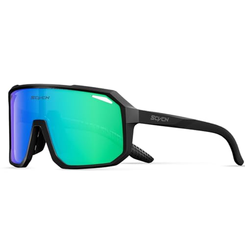 SCVCN Cycling Glasses Sports Sunglasses Women Men Bicycle MTB UV400 Protection Running Mountain Bike Baseball Biking Goggles Riding BMX Fishing Running Riding Golf Driving Softball 504