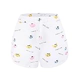 L&K-II Mädchen Shorts mit verschiedenen niedlichen Mustern Kinder Baby Kurze Hose Baumwolle 4512 Weiß 122