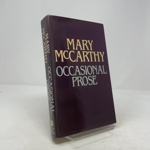 Occasional Prose: Essays 0151678103 Book Cover