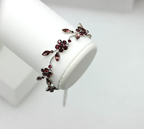 Image of Faship Gorgeous Rhinestone Crystal Floral Necklace Earrings Set