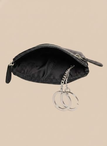 Image of Calfnero Genuine Leather Card Holder & Key Case for Men & Women | Slim Wallet with Zipper Pocket, Card Slots & Key Chain | Compact Travel Organizer