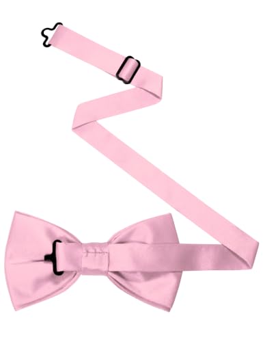 Image of JEMYGINS Solid Color Pre-tied Bow Tie Adjustable Bowtie for Men