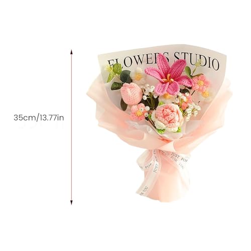 Ramo de flores de crochet para San Valentin y aniversarios 8