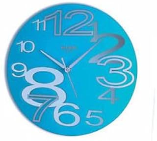 REXARTIS OROLOGIO DA PARETE TURCHESE IN SPECCHIO SERIGRAFATO DESIGN WALL CLOCKS