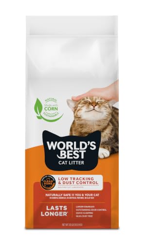 World's Best Cat Litter Low Tracking & Dust Control, Unscented, 32 lb Bag