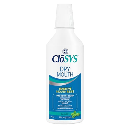 CloSYS Dry Mouth Mouthwash Rinse, 16oz, Alcohol-Free, pH Balanced, Dry Mouth Relief, Mild Mint Flavor