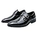 Imagen de ANUFER Hombre Monje Soltero Zapatos Inteligente Estilo Británico Cuero de Microfibra Vestido Brogues Negro SN0705155 EU46