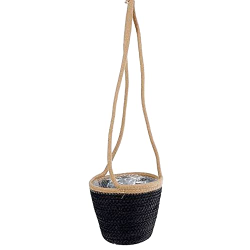 Macetero colgante redondo de Macosa, VM021958, color negro, 18 cm Cover