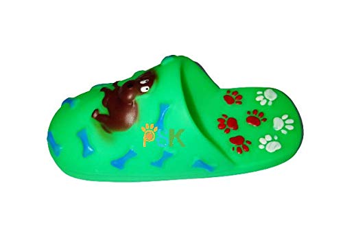 PSK PET MART Dog Lovers Squeaky Slipper Rubber Toy for Dog (Green Color) (Pack of 1) (B08YRCM3CG) Amazon Price History, Amazon Price Tracker