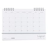 【2026年度版 カレンダー】 ナカバヤシ ロジカル卓上カレンダー2026リングタイプ／A5／ホワイト CLT-A502-26W