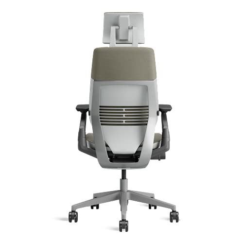 Image of Steelcase Gesture Ergonomic Office Chair with 360 Armrests, 3D Live Back Lumbar Support, Adjustable Headrest Truffle, 66 x 62.5 x 107 cm